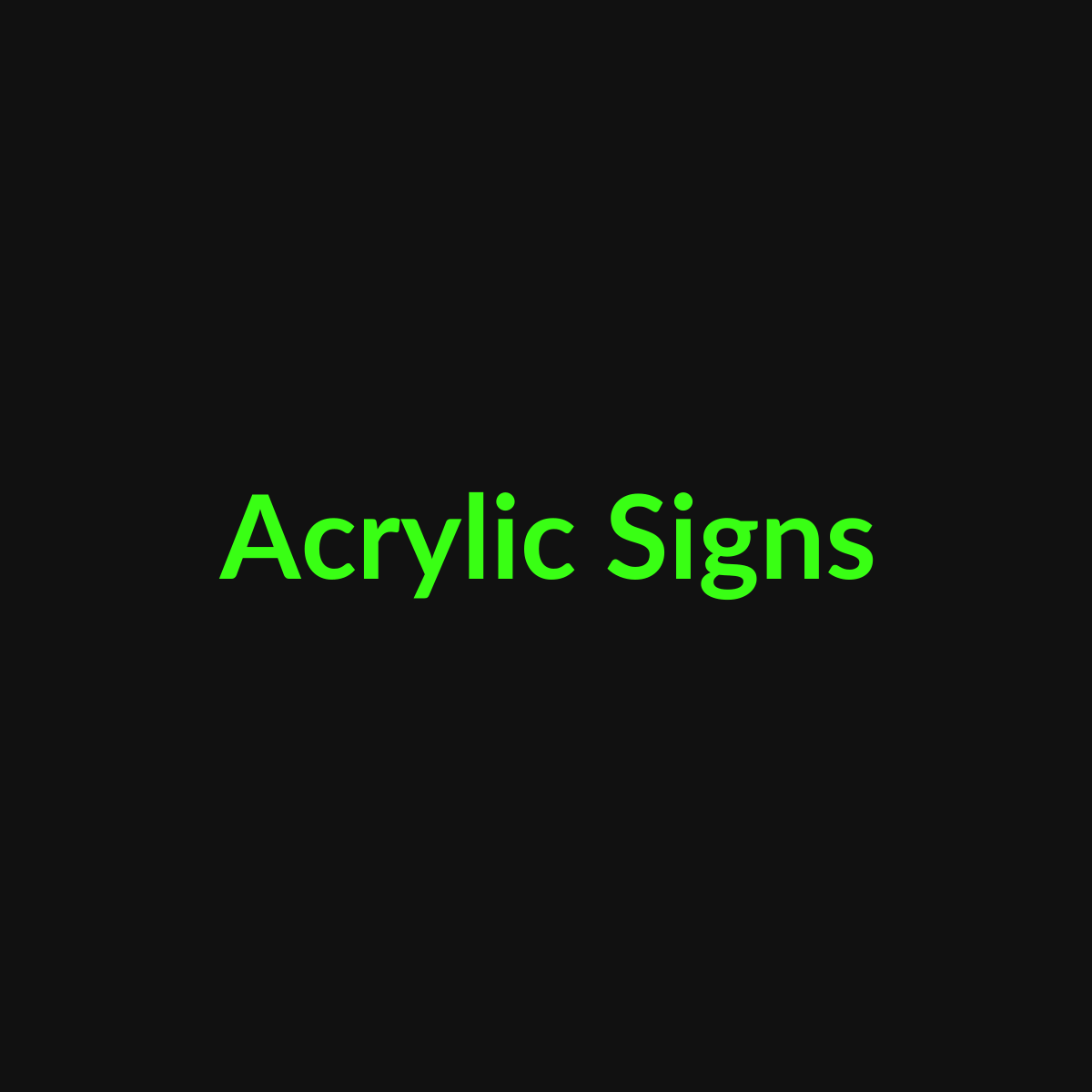 Acrylic Signs - TDG Centerville