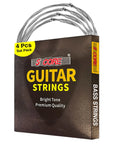 5Core Bass Electric Guitar Strings 0.045-.100 Gauge w Bright Tone for 6 String Guitars