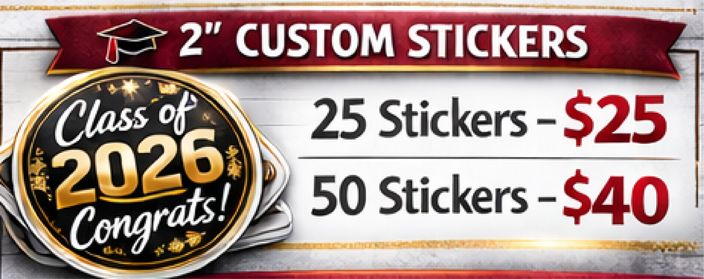 Graduation 2in Custom Stickers