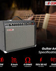 5 Core Guitar Amp For Electric Bass Acoustic Portable Amplifier Practice Amplificador 40W BLACK