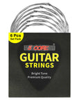 5Core Electric Guitar Strings Nickel 0.009-.042 Gauge w Bright Tone for 6 String Guitars