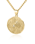 Astrological Sign Coin Pendant Necklace