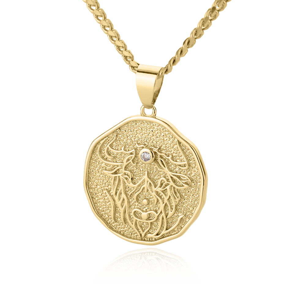 Astrological Sign Coin Pendant Necklace