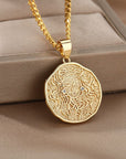 Astrological Sign Coin Pendant Necklace